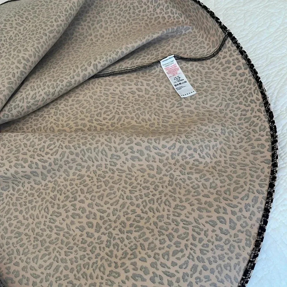 NWT Leopard Print Long Puff Sleeve Mini Dress Women's 6 Black Brown Milk Maid - Picture 15 of 17